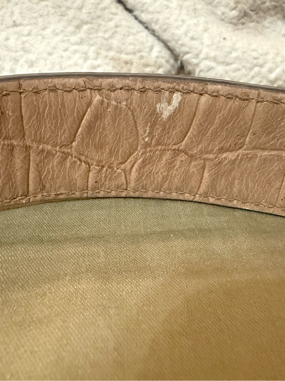 Lauren Ralph Lauren Croc-Embossed Bucket Bag – Tan/Camel - Picture 7 of 16